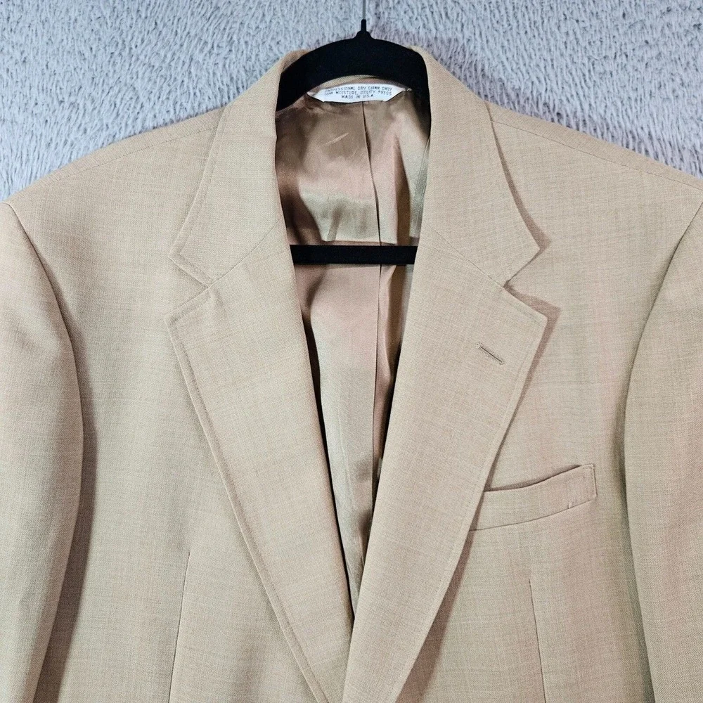 Botany 500 Suit Blazer Sport Coat Men 42S‎ Light Brown - Flaw